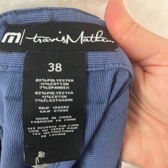 Travis Mathew Shorts Mens 38 Waist Navy Blue Lightweight Performance Casual Golf - Picture 6 of 6